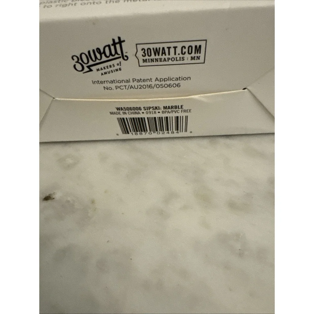 Sipski Marble Design Wine Holder 30 Watt Pairs Well With Bubble‎ Baths Brand New